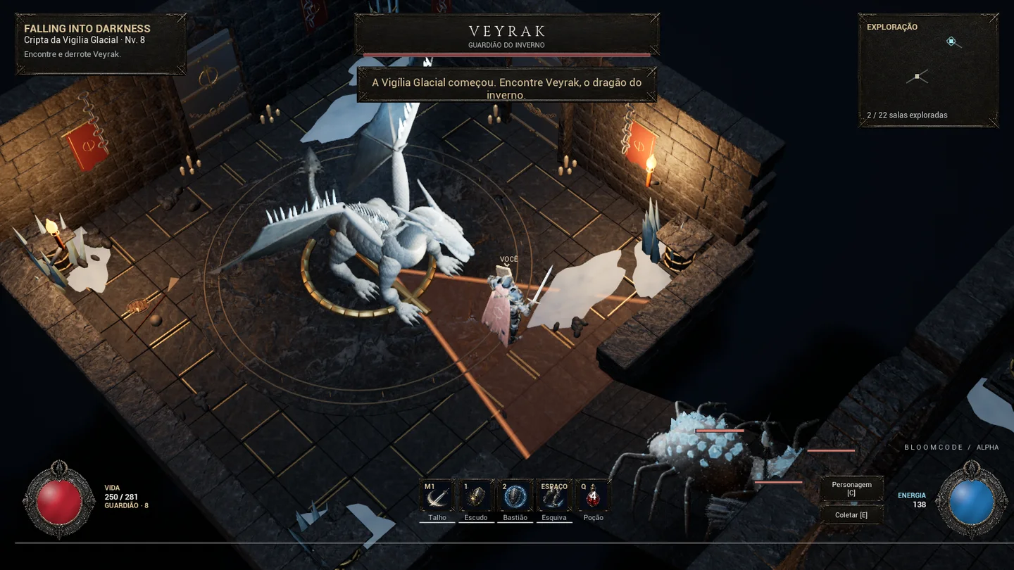 Captura real: encontro com Veyrak na dungeon